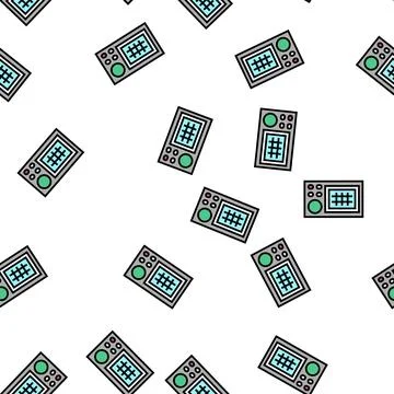 Navigation system vector seamless pattern Ilustración de archivo