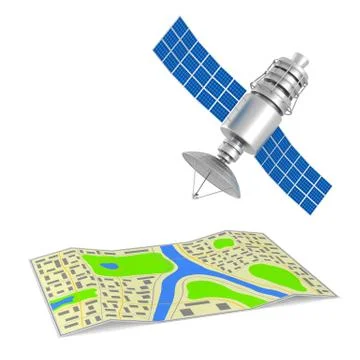 Navigation system on white background. Isolated 3d illustration Stock Illustration