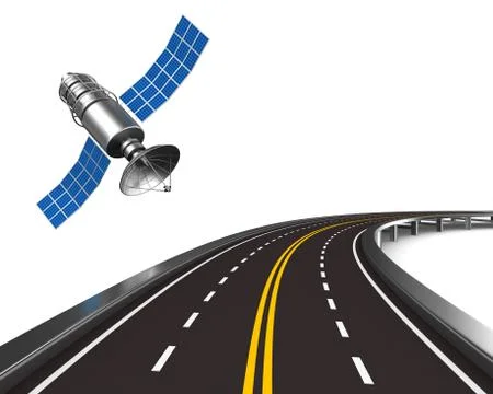 Navigation system on white background. Isolated 3d illustration Stock Illustration