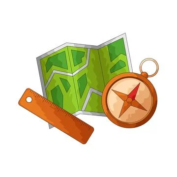 Navigation tool illustration Ilustração Stock