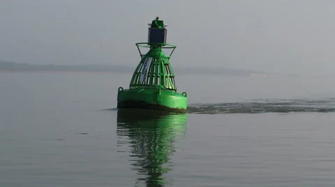 Navigational buoy Stock Footage 51034705