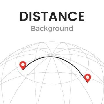 Navigator distance with pin pointers vector illustration Stock Illustration