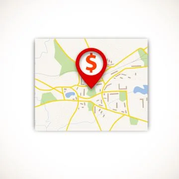 Navigration map Stock Illustration