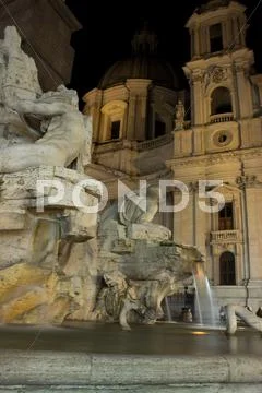 Navona fountain Stock Photos