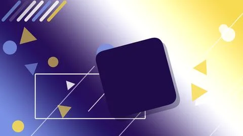A navy and gold composition blends a dark rounded square with luminous grad.. イラスト素材