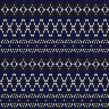 Navy Argyle Knitting Grid seamless pattern design Illustrazione stock
