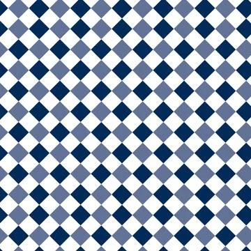 Navy Blue and Periwinkle Checkered Seamless Pattern Stock Illustration