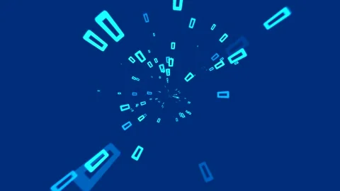 Navy blue background, appearing and disappearing rectangles in a great swir.. Stock Footage 251341423