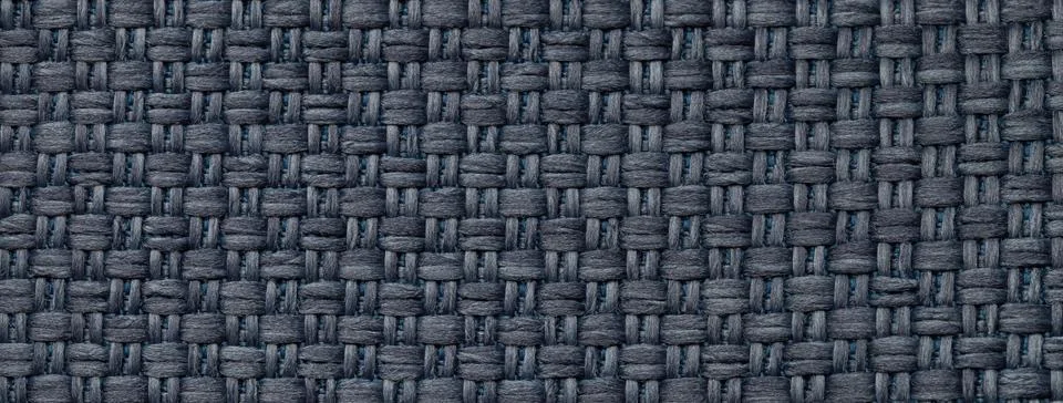 Navy blue background with checkered pattern, closeup. Structure of the fabric Stock Photos