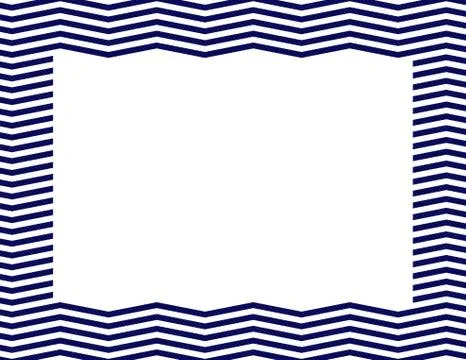 Navy blue chevron frame Illustrazione stock