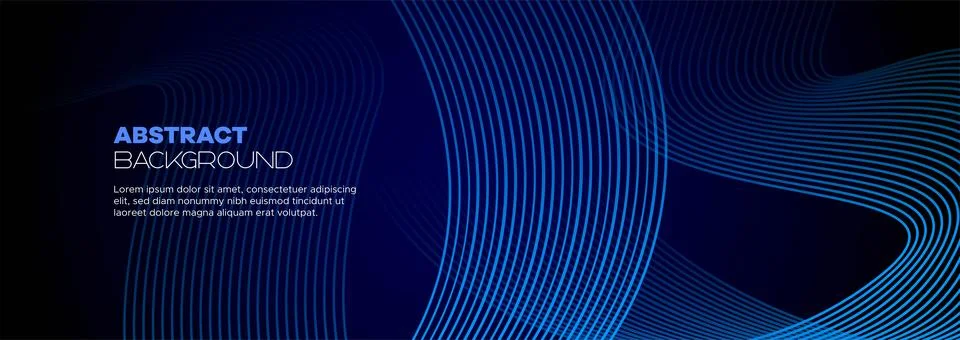 Navy blue gradient shiny lines pattern and Futuristic technology web background Stock Illustration