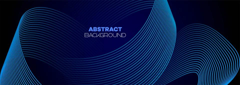 Navy blue gradient shiny lines pattern and Futuristic technology web background Illustrazione stock