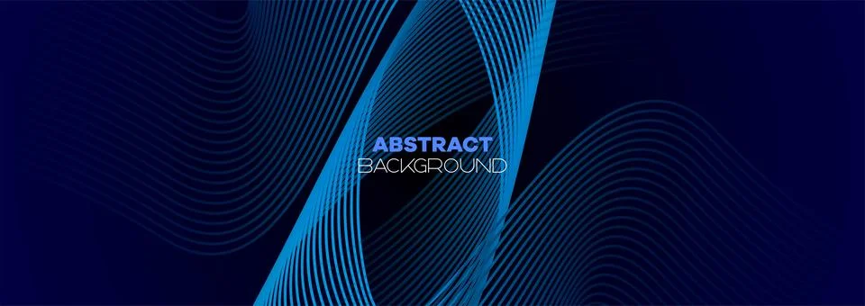 Navy blue gradient shiny lines pattern and Futuristic technology web background Stock Illustration