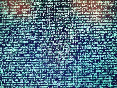 Navy blue hacker code illustration background Stock Illustration