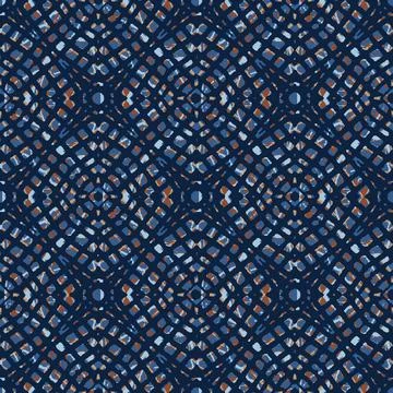 Navy blue mosaic seamless vector pattern Stock Illustration