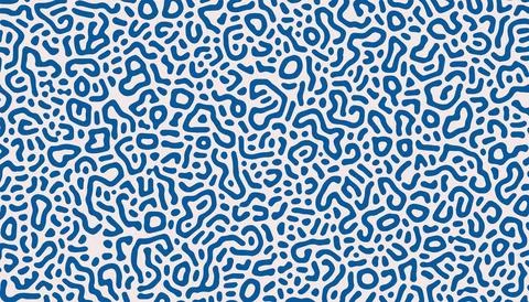 Navy blue psychedelic texture. Abstract background with Turing diffusion effe Illustrazione stock