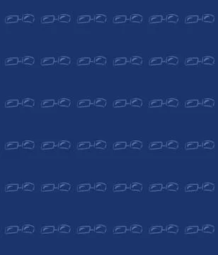 Navy Blue Rounded Rectangle Outline Pattern Stock Illustration