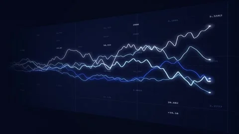 Navy Blue Stock Index Comparison Chart Stock Footage 343205947