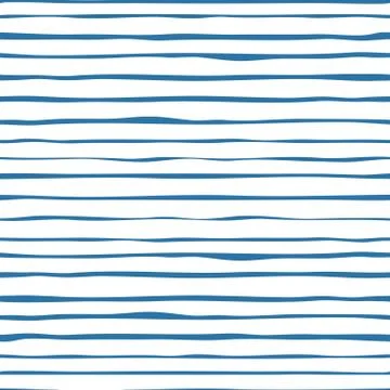 Navy blue stripes seamless pattern. Hand drawn striped wallpaper. Stock Illustration