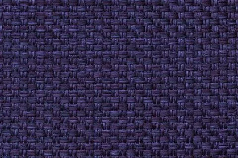 Navy blue textile background with checkered pattern, closeup. Structure of th Stock Photos
