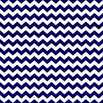 Navy Blue White Chevron Zigzag Seamless Background Stock Illustration
