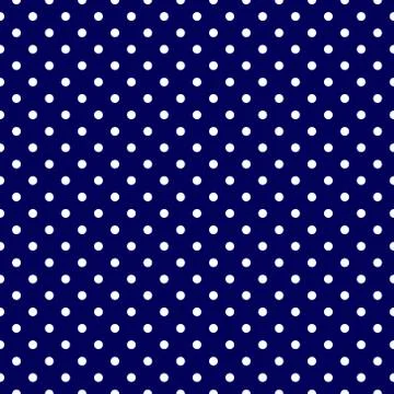 Navy Blue White Polka Dot Spot Pattern 스톡 일러스트