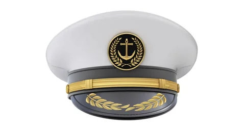 Navy captain hat rotation Stock Footage 319557105