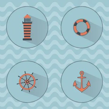 Navy elements Stock Illustration