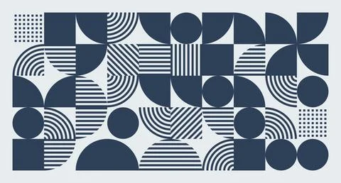 Navy Geometric Abstract Pattern Stock Illustration