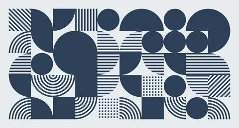 Navy Geometric Abstract Pattern Stock Illustration