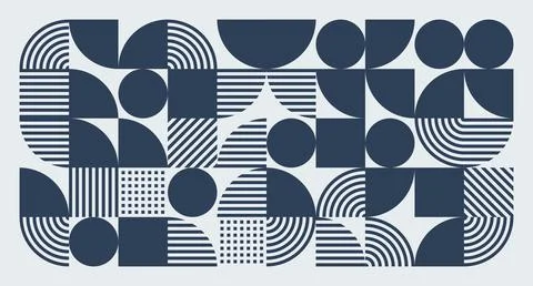 Navy Geometric Abstract Pattern Stock Illustration