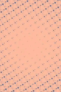 Navy geometric nodes and fine connecting lines spread over a soft coral fie.. Ilustração Stock