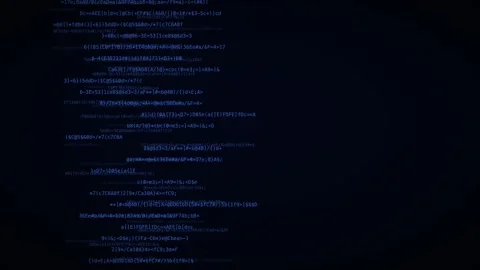 Navy glow layered code planes hacker code background Stock Footage 342633797