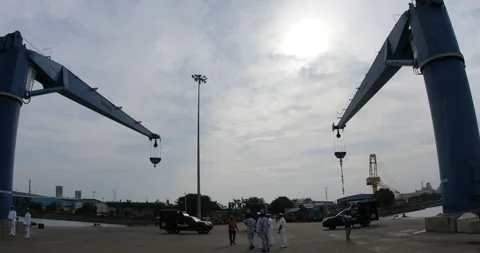 Navy Harbor Security Team Stock Footage 326286760