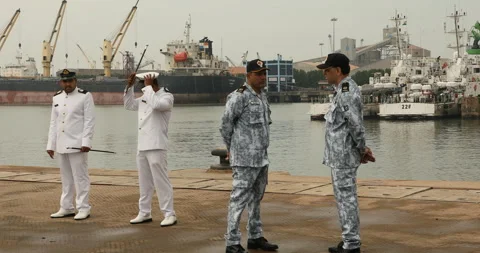 Navy Harbor Security Team Stock Footage 326287408