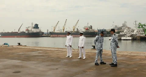 Navy Harbor Security Team Stock Footage 326287484