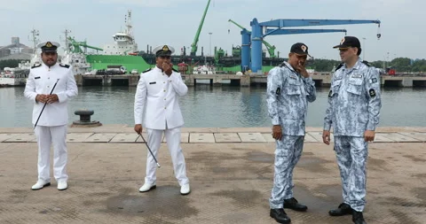 Navy Harbor Security Team Stock Footage 326288204