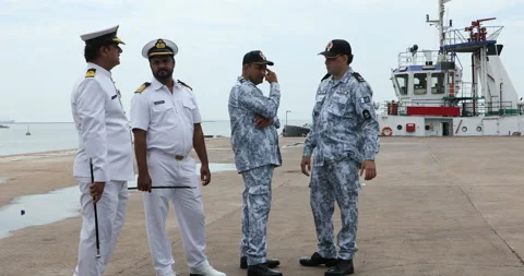Navy Harbor Security Team Stock Footage 326291243