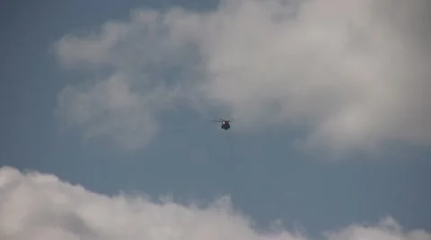 Navy helicopter approaching Video stock 10102800