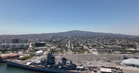 Navy Large warship Drone, 4K Stock Footage 238571479
