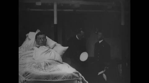 Navy officers meet injured person Stock Footage