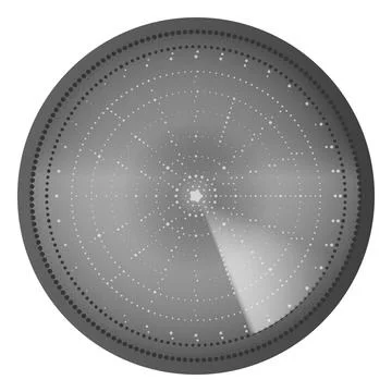 Navy or air sonar, digital radar gray dotted display in searching, vector 스톡 일러스트