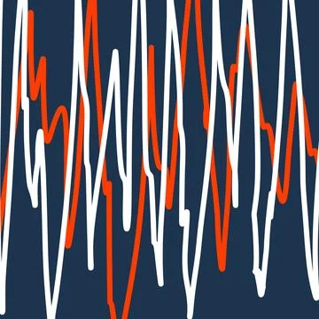 Navy Orange White Vertical Scribble Background Stock Illustration