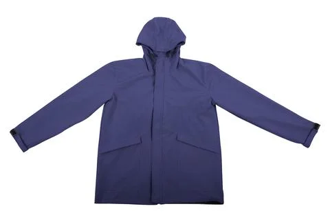 Navy parka jacket isolated on white background Stock Photos