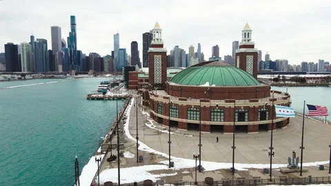 Navy Pier and Downtown Chicago 03 Stock Footage 170959778