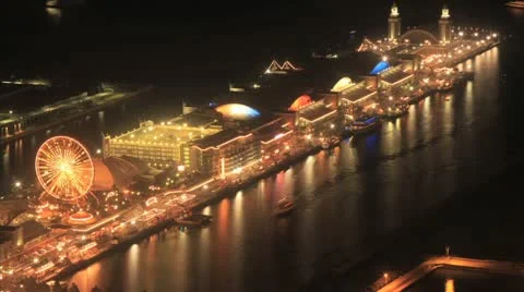 Navy Pier Timelapse 库存影片 11985386
