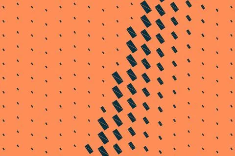Navy rectangular forms create a dynamic diagonal sweep across a saturated o.. Stock Illustration