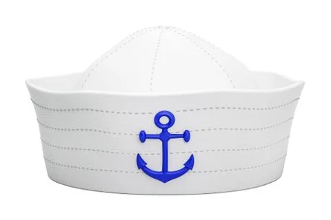 Navy sailor hat with anchor, 3D rendering Stockillustratie