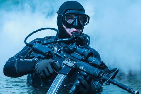 Navy SEAL frogman Foto stock