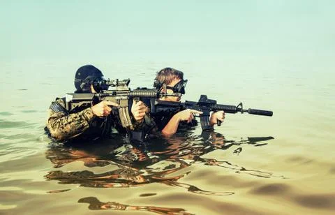 Navy SEAL frogmen Foto stock